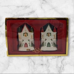 Lenox Holiday Castle Salt & Pepper Shakers